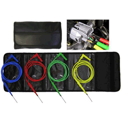 72-091 NTE Electronics Probe Kit, Easy Access Scope Series Back Probe Kit 4 Color Coded Leads and Pins