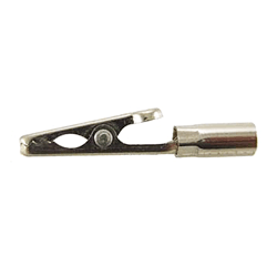 72-126 NTE Electronics Mini Steel Alligator Clip w/Threaded Barrel, 5 Amp