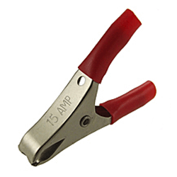 72-132-2 NTE Electronics Petite Plier-Type Steel Clip with Red Insulators