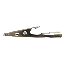 72-154 NTE Electronics Steel Alligator Clip with Threaded Barrel, 10 Amp