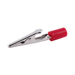 72-185-2 NTE Electronics Steel Alligator Clip with Red Insulated Handle