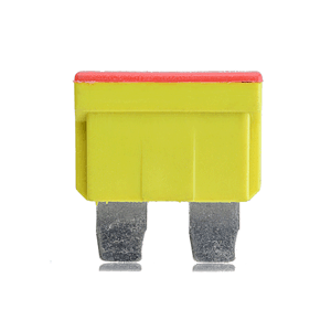 74-AFP20A NTE Automotive Fuse, ATO Style, Blade Type, 20 Amp 80 Volt, Yellow, Fast Acting