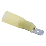 NTE 76-HIMD12C Male Disconnects 12-10AWG .250" Heat Shrink Insulated Waterproof 100/pkg