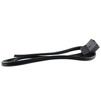 77-FC12 NTE Electronics Fan Cord 12 Inch Wire Leads With Blunt Cut End 45 Degree Connector Black