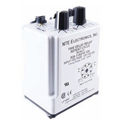 R26-11AD10-120 NTE Electronics Time Delay Relay, 120 Volt AC or DC, 10 Amp