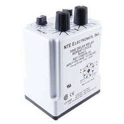R27-11AD10-12 NTE Electronics Time Delay Relay, 12 Volt AC or DC, 10 Amp