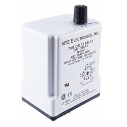 R32-11D10-24L NTE Electronics Time Delay Relay, 24VDC 10 Amp, 1.8 to 180 sec.
