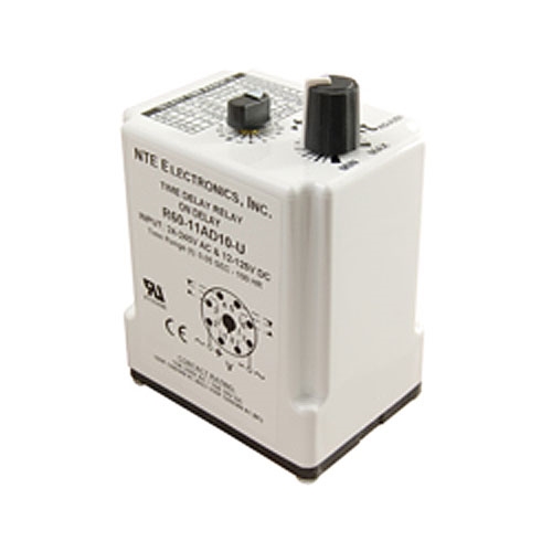 R60-11AD10-U NTE Electronics Time Delay Relay, Programmable, 24-240 Volt AC or 12-125 Volt DC