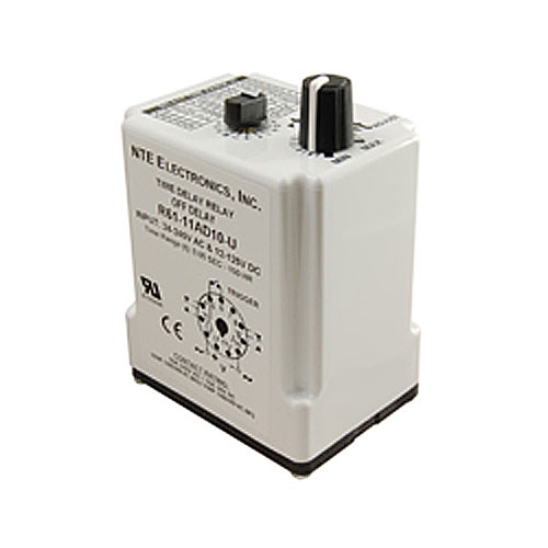 R61-11AD10-U NTE Electronics Time Delay Relay, Programmable 24-240VAC or 12-125VDC