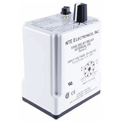 R63-11AD10-12 NTE Electronics Time Delay Relay, 12 Volt AC or DC, 10 Amp