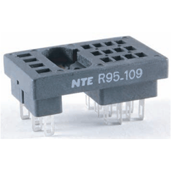 NTE Electronics R95-109 Relay Socket, 16 Pin Solder Terminals