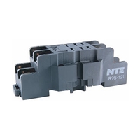 NTE Electronics R95-121 Relay Socket, 8 Pin Midget, Panel or Surface Mount, Din Rail Mountable