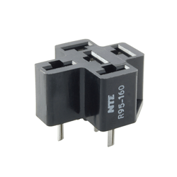 NTE Electronics R95-160 Relay Socket, 5 Pin Blade Type