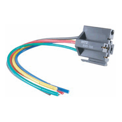 NTE Electronics R95-188 Relay Socket, 5 Pins Automotive with Wire Leads for R51 Series Relays