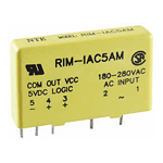 NTE Electronics RIM-IAC5AM Relay, Slim Line Input Module 5 Volts AC