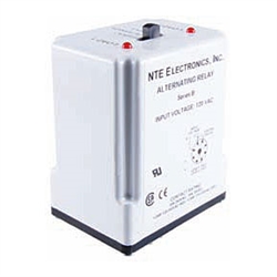 NTE Electronics RLY352 Relay, Alternating, 10 Amp, 24VAC, DPDT Cross-Wired Contacts