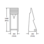 NTE Electronics RLY9012 Relay Hold Down/Ejector for use with R95-130 and R95-131 Relay Sockets