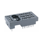 NTE Electronics RLY9135 Relay Socket, 22 Pin Blade, PC Board Mount, Solder Terminals
