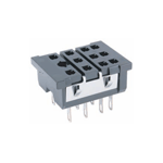 NTE Electronics RLY9151 Relay Socket, 11 Pin Blade, Panel Mount, Solder Terminals