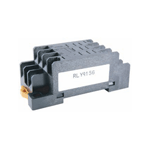 NTE Electronics RLY9156 Relay Socket, 11 Pin Blade, DIN Rail/Surface Mount, Pressure Clamp Screws, Accepts .187" Blade Terminals, 3PDT Applications