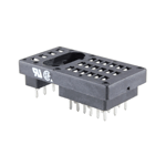 NTE Electronics RLY9172 Relay Socket, 22 Pin Blade, PC Board Mount, In-Line Solder Terminals