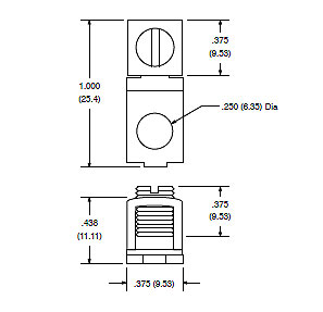 NTE Electronics RLY9204 Box Lug for RLY400 Series Contactors