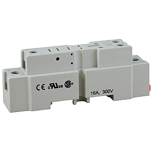 NTE Electronics RLY9207 Relay Socket for R11 Series DIN Rail Mount with Screw Terminals And Clamping Plates