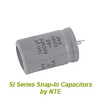 NTE SI1000M80 Electrolytic Capacitor, Snap-In Mount 1000mfd 80V