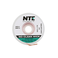 SW01-5 NTE Electronics Solder Wick No Clean #3 Green 5ft .075 Inch Width