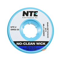 SW02-25 NTE Electronics Solder Wick No Clean #4 Blue 25ft .098 Inch Width