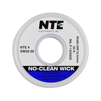 SW02-50 NTE Electronics Solder Wick No Clean #4 Blue 50ft .098 Inch Width