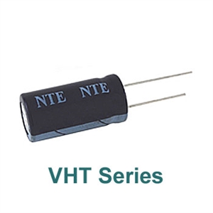 NTE VHT10M16 Electrolytic Capacitor, High Temperature 10mfd 16V Radial Leads