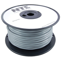 WMC182FS-100 NTE Electronics 2 Conductor Cable, Multi-Conductor Wire, 18 Gauge, 300 Volt, Foil Shielded, Stranded, PVC, 100 feet.