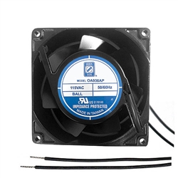 Orion OA938AP-11-2WB Fan 115v AC Ball Bearing 92 x 38mm - 3.62" x 1.5" 2400RPM Wire Leads