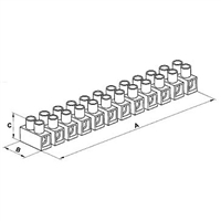 13-1208 Philmore Euro Style Barrier Strip - Clamping Area 2.5mmÂ²
