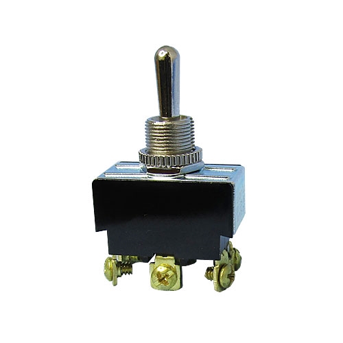 30-050 Philmore Toggle Switch, Heavy Duty Bat Handle, DPDT, (ON)-OFF-(ON)