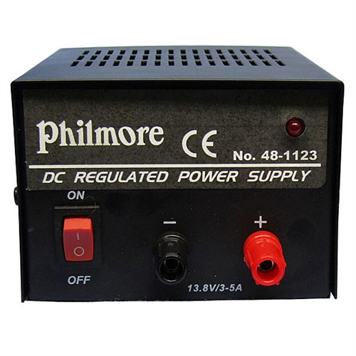 48-1123 Philmore  Electronics 13.8 Volt DC Regulated Electronic Power Supply