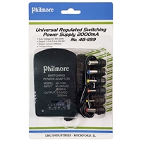 48-1199 Philmore Electronics Universal Switching Power Supply, 2000mA