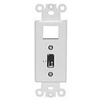 75-1236 Philmore Wall Plate Insert, Keystone-USB A Jack Designer Style White