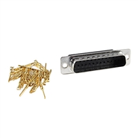 DPC25 Philmore D-Sub Connector, 25 pin Male Crimp Type - Includes Male Contact Pins