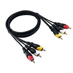 VCK850T Philmore Video Dubbing Cable, Super Flex 3 RCA Male to Male 50ft.