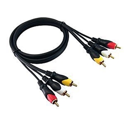 VCK8T Philmore Video Dubbing Cable, Super Flex 3 RCA Male to Male 6ft.