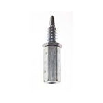 Platinum Tools JH951 Threaded Rod - 1/4-20 Male Coupler with 3/4" Self Drill Screw - 16-22 Gauge, Sheet Metal Applications