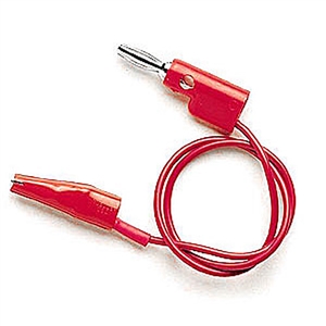 3220-24-2 Pomona Electronics Miniature alligator clip to stacking banana plug patch cord - 24" long - Red