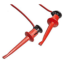 3781-18-2 Pomona Electronics Minigrabber test clip patch cord - 18" Long - Red