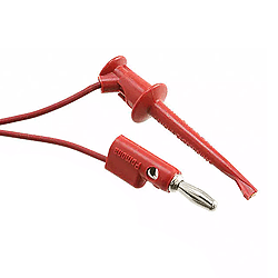 3782-48-2 Pomona Electronics Minigrabber test clip to stacking banana plug 48" Long - Red