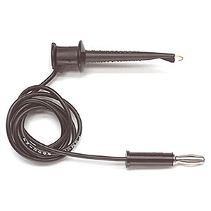4650-24-0 Pomona Electronics Minigrabber test clip to straight banana plug - 24" Long - Black