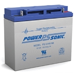 Powersonic PS-12180NB SLA Battery 12v 18ah Rechargeable Sealed Lead Acid with Nut & Bolt Terminals