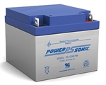 Powersonic PS-12260NB SLA Battery 12v 26ah Rechargeable Sealed Lead Acid with Nut & Bolt terminals