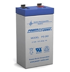 Powersonic PS-260F1 SLA Battery 2V 6ah Rechargeable Sealed Lead Acid